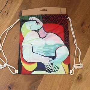 Artistic Print Drawstring Bag